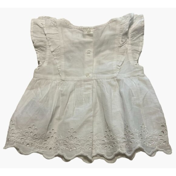 Baby GAP Toddler Girls Size 3 Flutter Sleeve Eyelet Babydoll New with Tags missi - Picture 2 of 3
